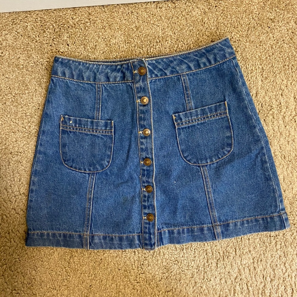 Jean skirt.